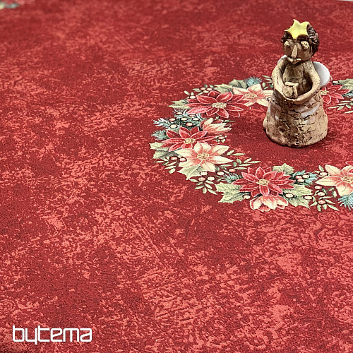 Okrągły obrus gobelinowy GWIAZDA CZERWONA