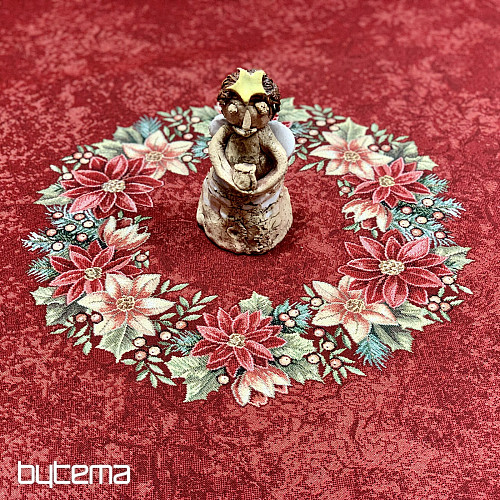 Okrągły obrus gobelinowy GWIAZDA CZERWONA