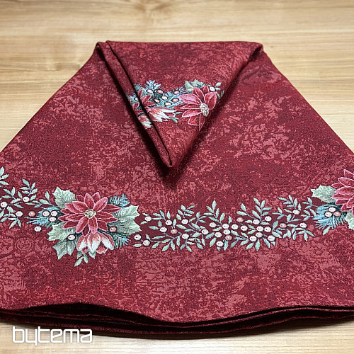 Okrągły obrus gobelinowy GWIAZDA CZERWONA