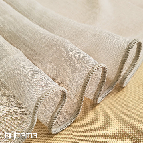 Luksusowa zasłona GERSTER 11334 szaro-beżowa