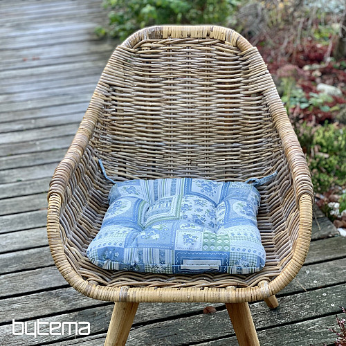 PODUSZKA PATCHWORKOWA TOSCANA VALERY PODUSZKA niebieska