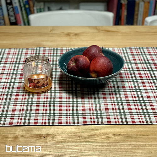 Obrus i szalik świąteczny w szkocką kratkę Shelley