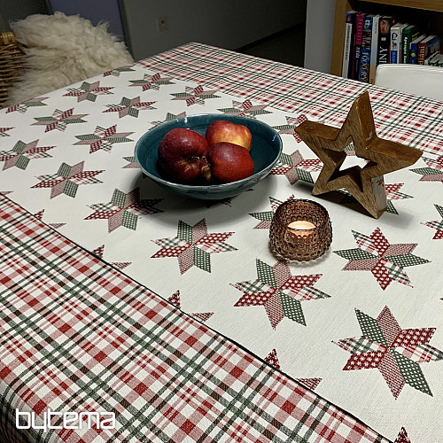 Obrus i szalik świąteczny w szkocką kratkę Shelley