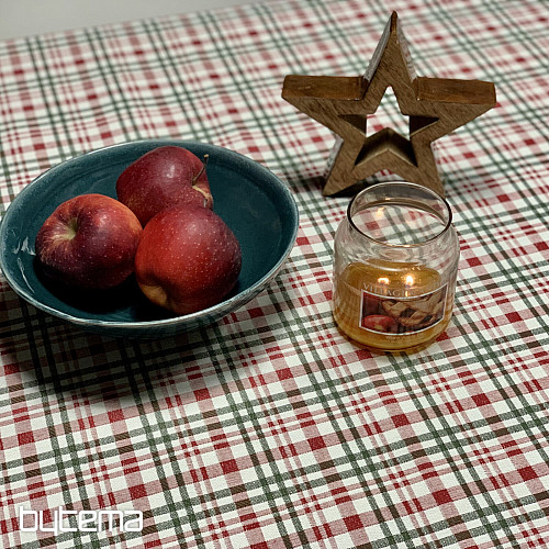 Obrus i szalik świąteczny w szkocką kratkę Shelley