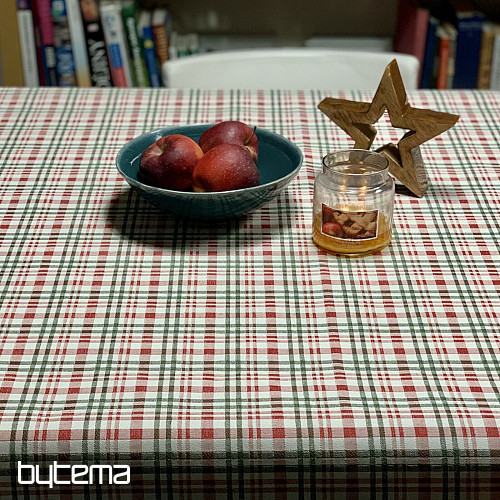 Obrus i szalik świąteczny w szkocką kratkę Shelley