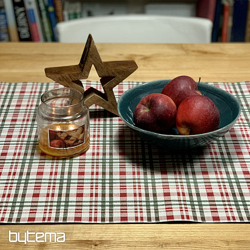 Obrus i szalik świąteczny w szkocką kratkę Shelley