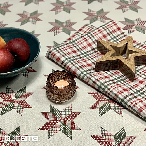 Obrus i szalik świąteczny STAR SHELLEY