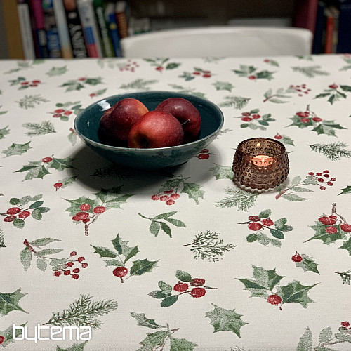 Obrus i szalik świąteczny HOLLY GREEN