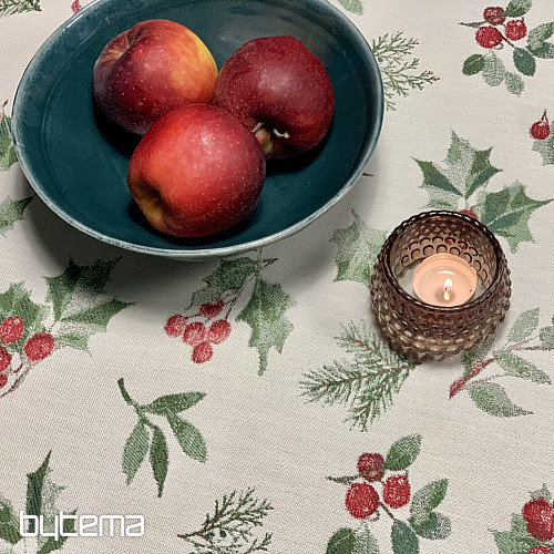 Obrus i szalik świąteczny HOLLY GREEN