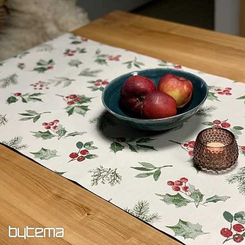 Obrus i szalik świąteczny HOLLY GREEN