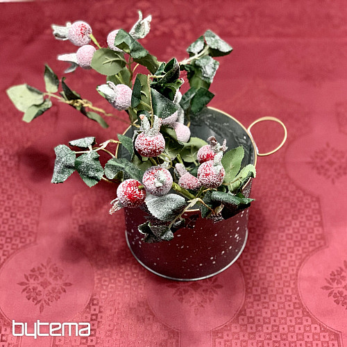 Obrus DAMASK bordowy 120x140