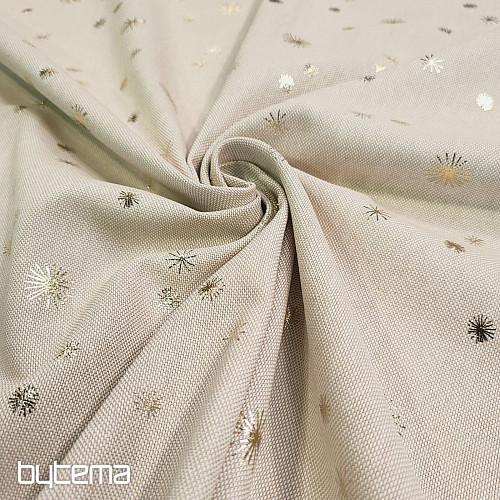 Tkanina bawełniana CANVAS ZŁOTE GWIAZDY na desce do krojenia