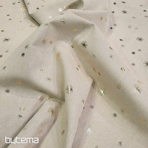 Tkanina bawełniana CANVAS ZŁOTE GWIAZDY na desce do krojenia