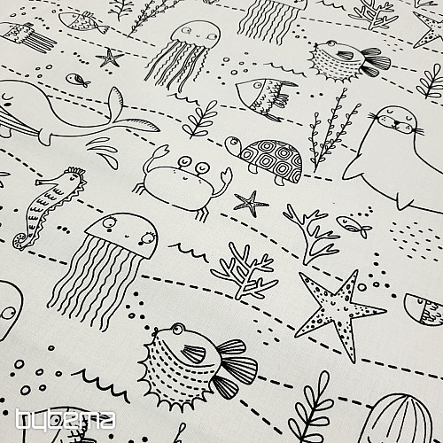 Malowanie tkaniny PODWODNY ŚWIAT