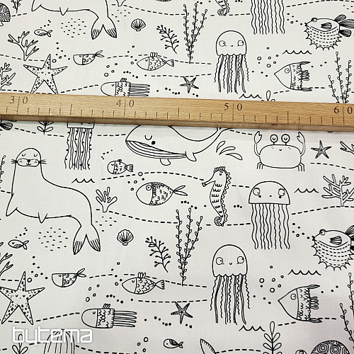 Malowanie tkaniny PODWODNY ŚWIAT