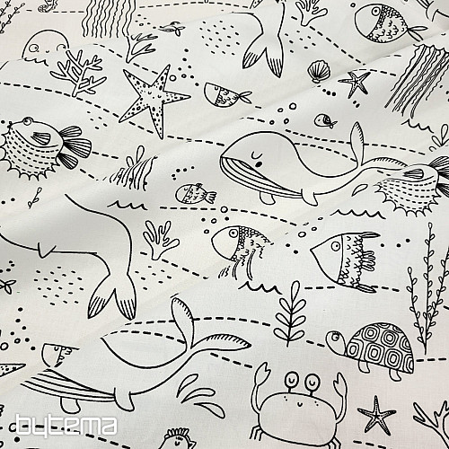 Malowanie tkaniny PODWODNY ŚWIAT