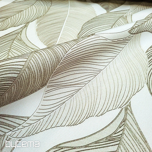 Tkanina dekoracyjna MAXI LEAVES jasnozielona