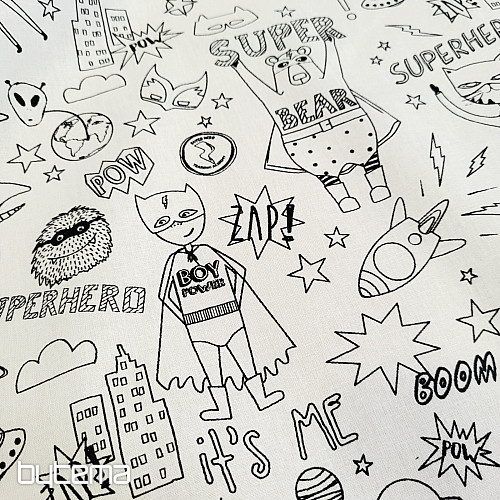 SUPERBOHATEROWIE malują tkaninę