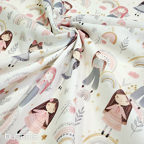 Tkanina bawełniana DZIEWCZYNY