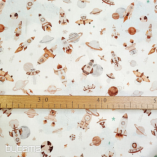 Tkanina bawełniana SPACE FUZBUZ