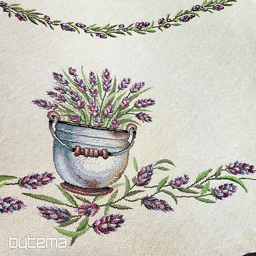 Okrągły obrus gobelinowy LAWENDA