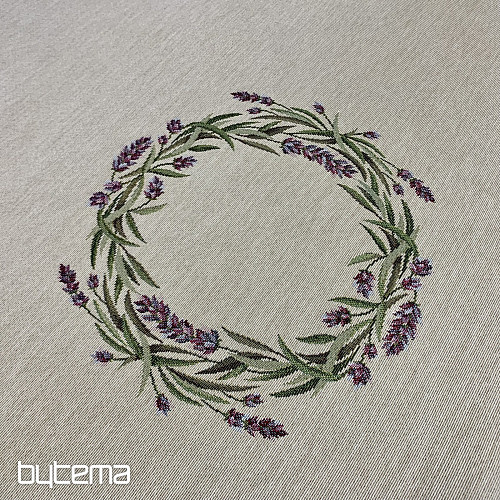 Okrągły obrus gobelinowy LAWENDA