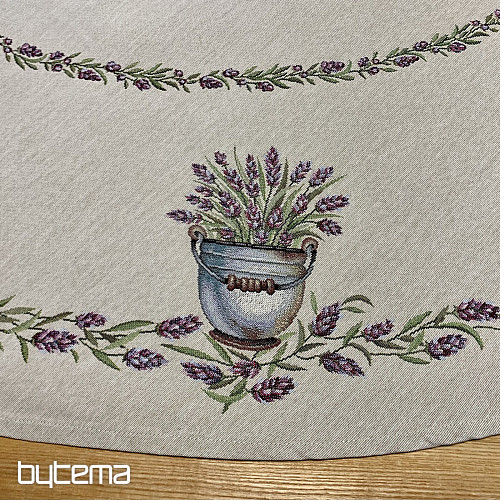 Okrągły obrus gobelinowy LAWENDA