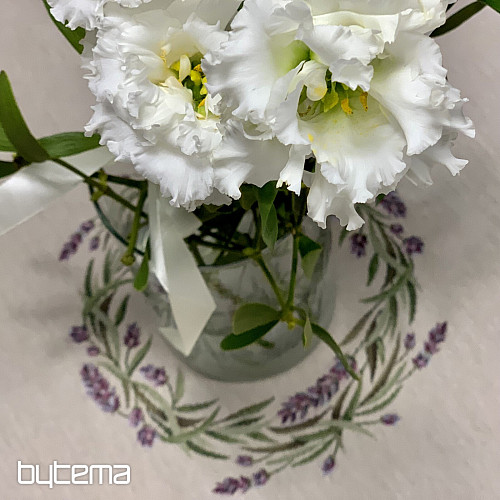 Okrągły obrus gobelinowy LAWENDA