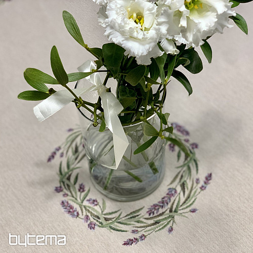 Okrągły obrus gobelinowy LAWENDA