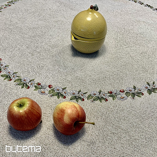 Okrągły obrus gobelinowy ROCK BY THE FENCE