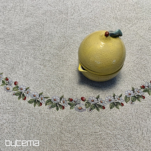 Okrągły obrus gobelinowy ROCK BY THE FENCE