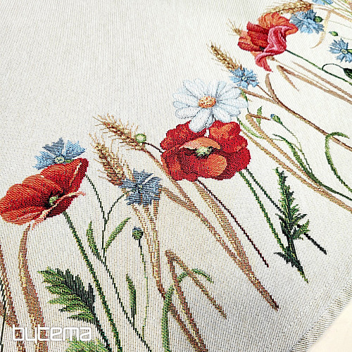 Obrus gobelinowy okrągły KWIATY DZIKIE