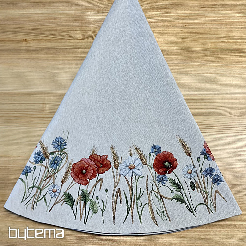 Obrus gobelinowy okrągły KWIATY DZIKIE