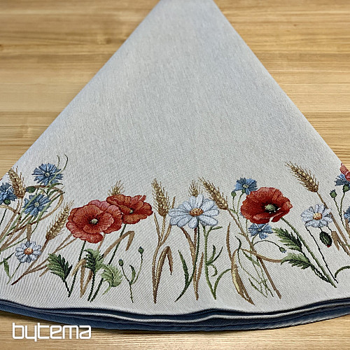 Obrus gobelinowy okrągły KWIATY DZIKIE