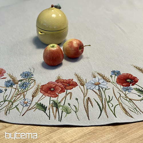 Obrus gobelinowy okrągły KWIATY DZIKIE