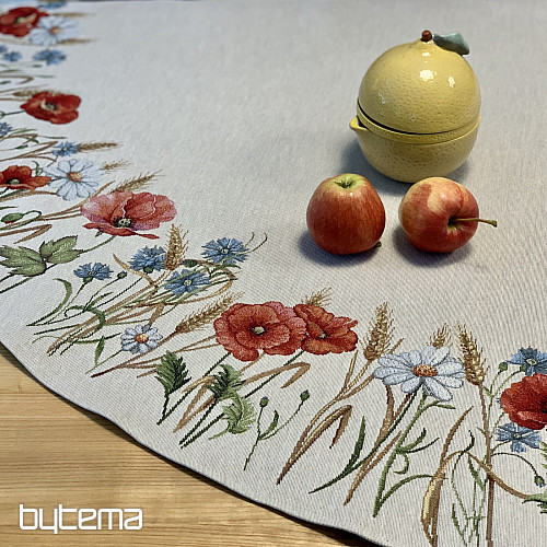 Obrus gobelinowy okrągły KWIATY DZIKIE