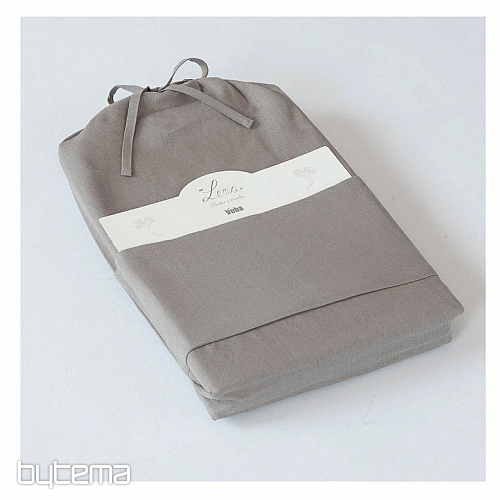 POŚCIEL LNIANA LENA brązowa