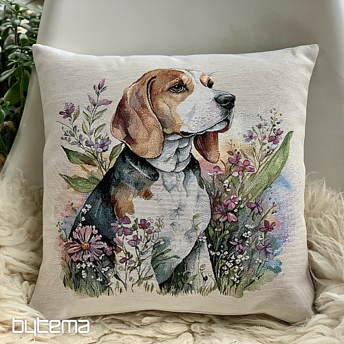 Poszewka na poduszkę z gobelinu Beagle na łące