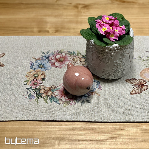 Wielkanocny obrus i szalik JAJKA W TRAWIE