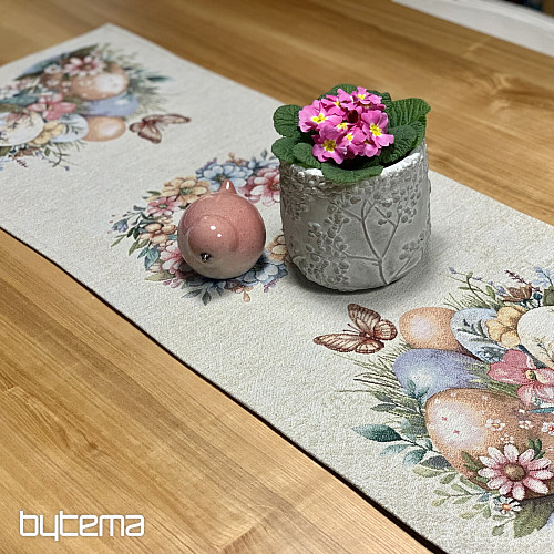 Wielkanocny obrus i szalik JAJKA W TRAWIE