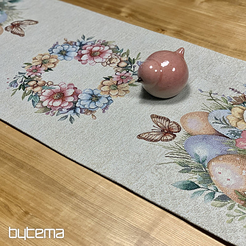 Wielkanocny obrus i szalik JAJKA W TRAWIE