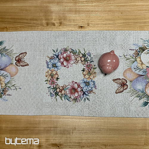 Wielkanocny obrus i szalik JAJKA W TRAWIE