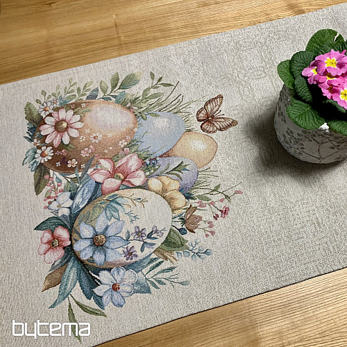 Wielkanocny obrus i szalik JAJKA W TRAWIE