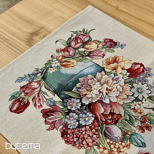 Obrus i szalik z gobelinu WIOSENNY BUKIET