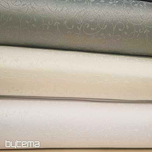 Tkanina dekoracyjna gładka LIŚCIE SZARE