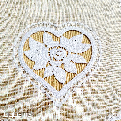 Witrażowa kurtyna BIAŁE SERCE