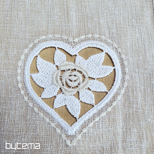 Witrażowa kurtyna SERCE BEŻ