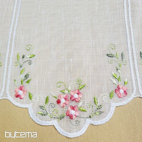 Witrażowa kurtyna RÓŻOWE KWIATY