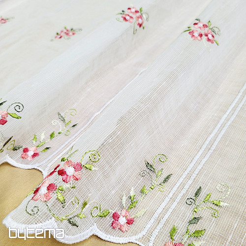 Witrażowa kurtyna RÓŻOWE KWIATY