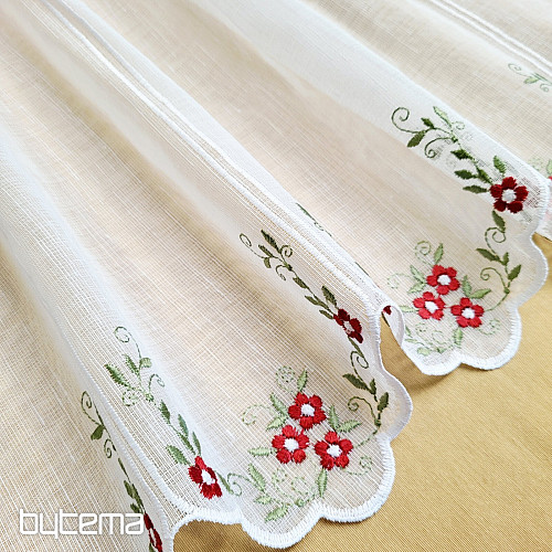 Witrażowa kurtyna KWIATY CZERWONE